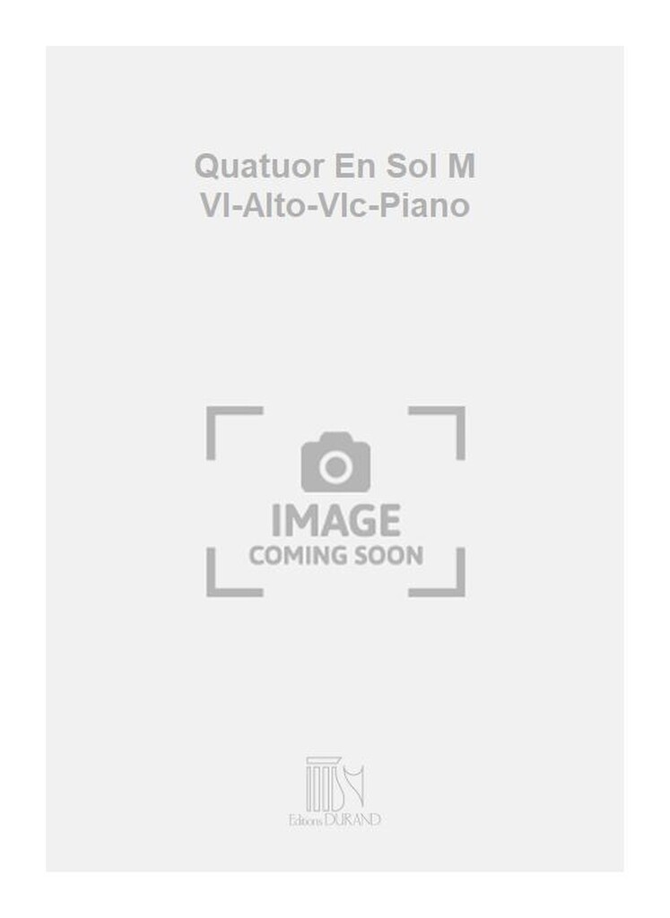 Quatuor En Sol M Vl-Alto-Vlc-Piano